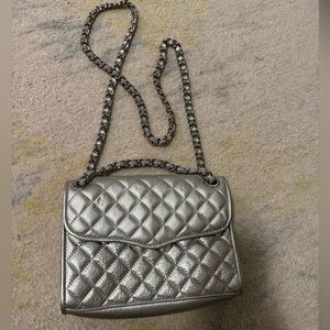 Rebecca Minkoff Quilted Silver Bag